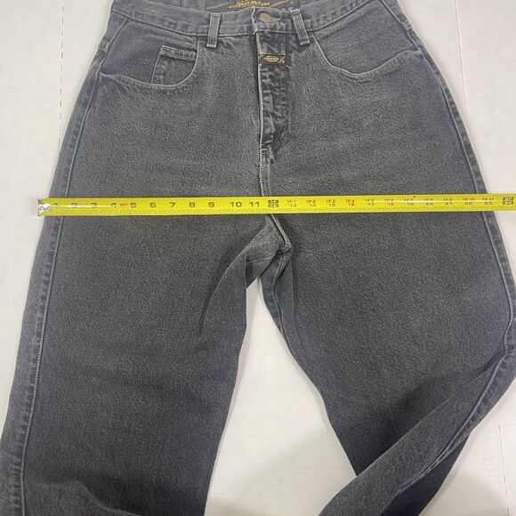 Vintage Y2K MARITHE FRANCOIS GIRBAUD WOMENS HIGH RISE DENIM MOM JEANS 7/8 Black - Picture 8 of 11